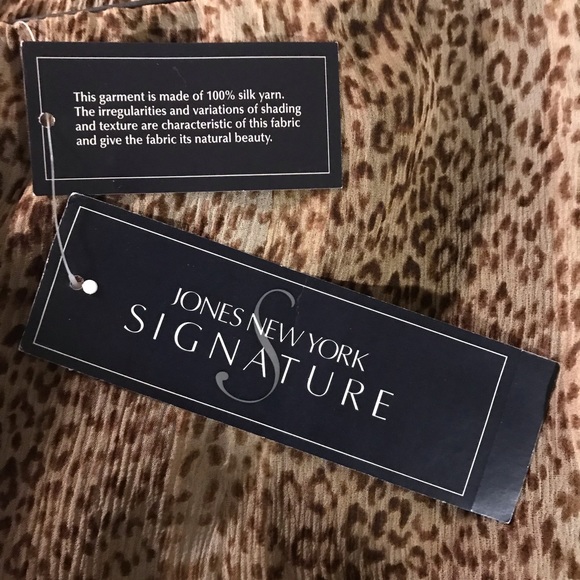 Jones New York Signature Animal Print Silk Skirt - Picture 4 of 5